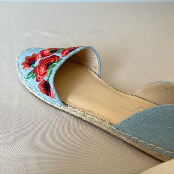 Jessica Simpson Fippo Floral Embroidered Denim Espadrilles Size 10 M EUC - Picture 10 of 16